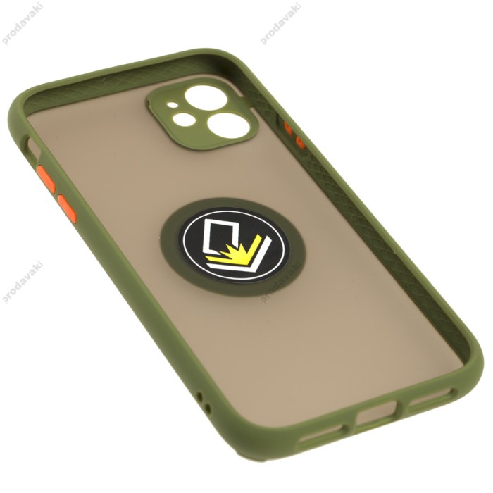 Чохол для iPhone 11 LikGus Edging Ring хакі