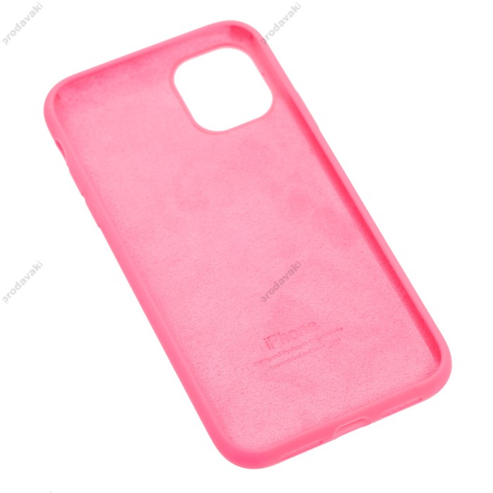 Чохол для iPhone 11 Silicone Full розовий / bright pink