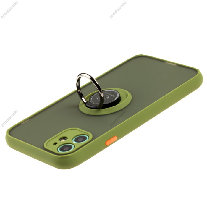 Чохол для iPhone 11 LikGus Edging Ring хакі