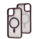 Чохол для iPhone 11 WAVE Ardor MagSafe bordo