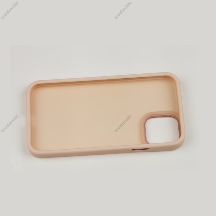 Чохол для iPhone 11 Metal Bezel персиковий