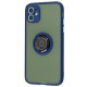 Чохол для iPhone 11 LikGus Edging Ring синій