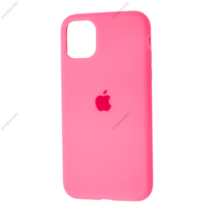 Чохол для iPhone 11 Silicone Full розовий / bright pink