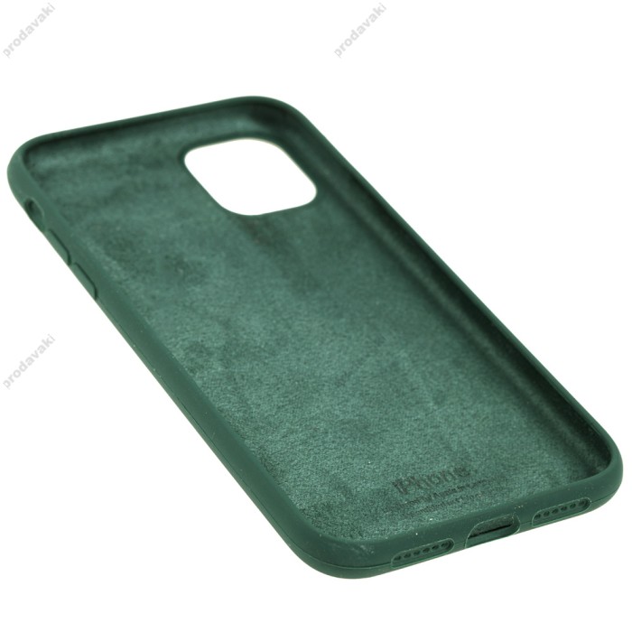 Чохол для iPhone 11 Silicone Full forest green
