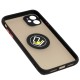Чохол для iPhone 11 LikGus Edging Ring чорний/червоний