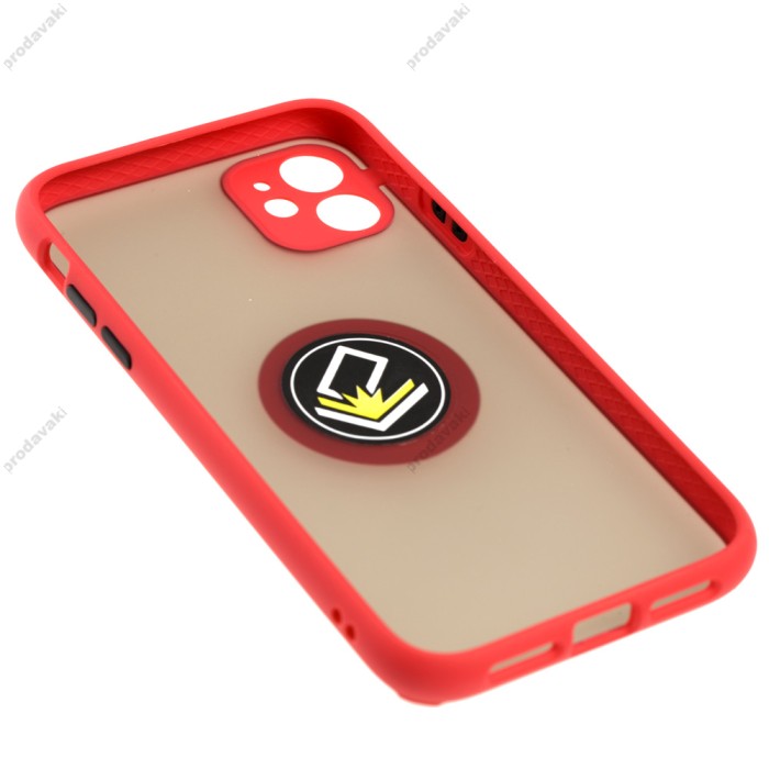 Чохол для iPhone 11 LikGus Edging Ring червоний