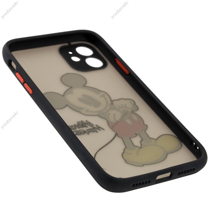 Чохол для iPhone 11 Picture shadow matte Mickey Mouse чорний