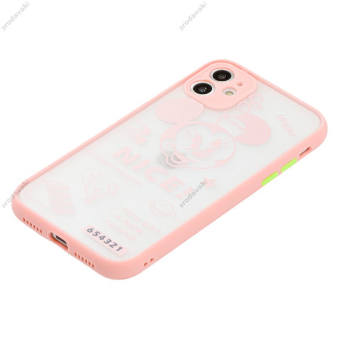 Чохол для iPhone 11 Picture shadow matte Tisney Mouse розовий