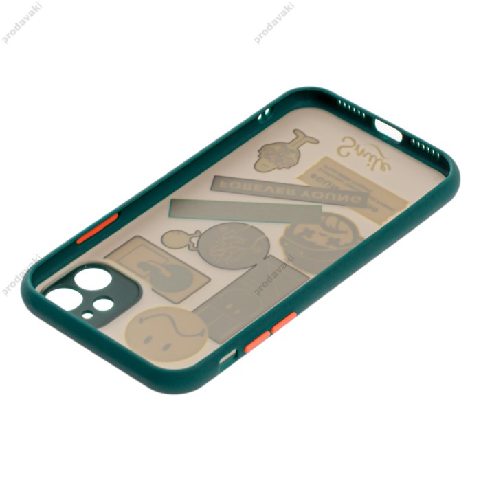 Чохол для iPhone 11 Picture shadow matte forever young оливковий