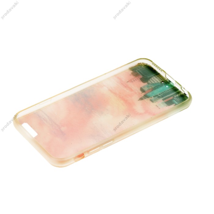 Чохол для iPhone 11 Design Mramor Benzo біло-рожевий