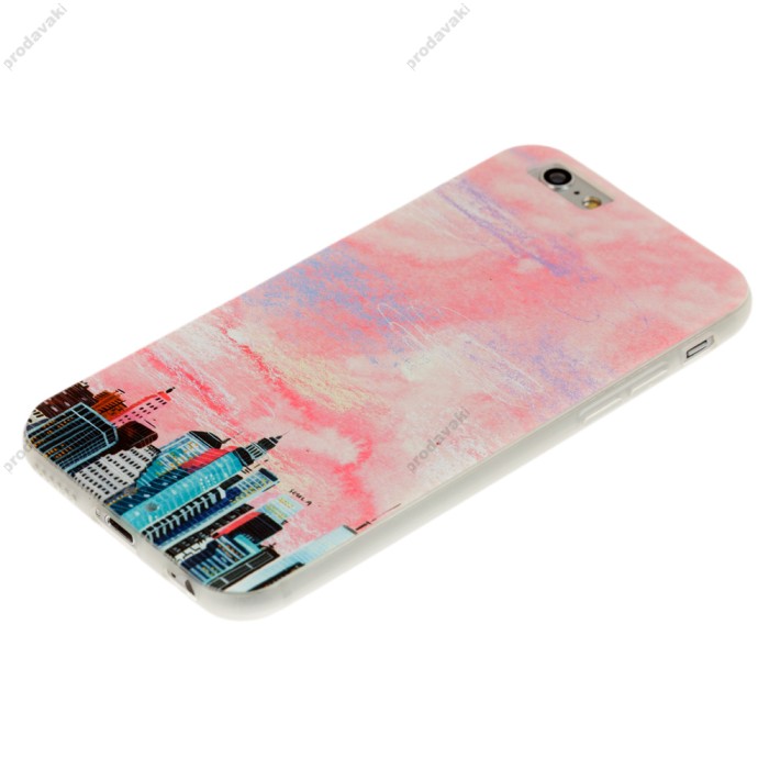 Чохол для iPhone 11 Design Mramor Benzo біло-рожевий