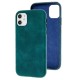 Чохол для iPhone 11 Leather croco full green