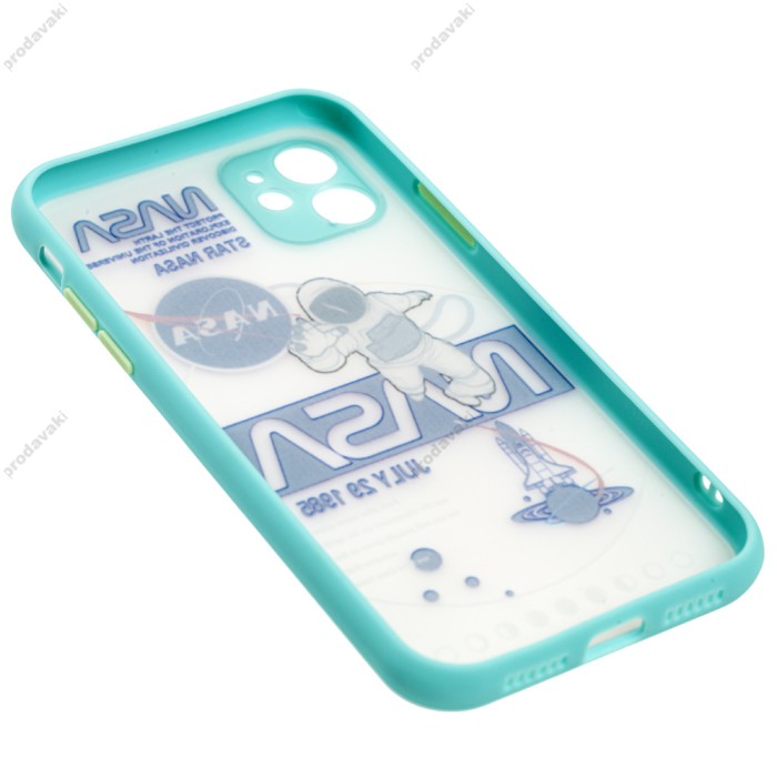 Чохол для iPhone 11 Picture shadow matte space nasa/mint