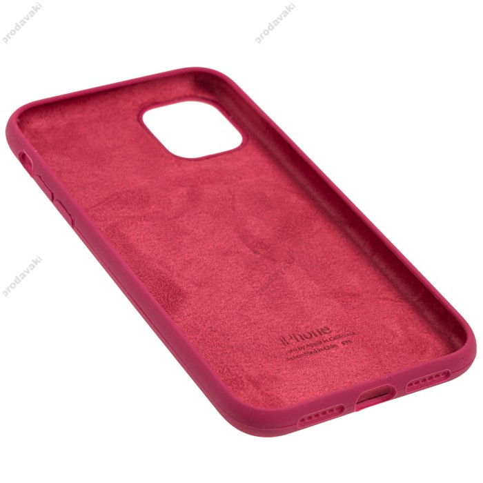 Чохол для iPhone 11 Silicone Full малиновий / pomegranate