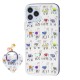 Чохол для iPhone 11 Pro блискітки print + popsocket "лама"