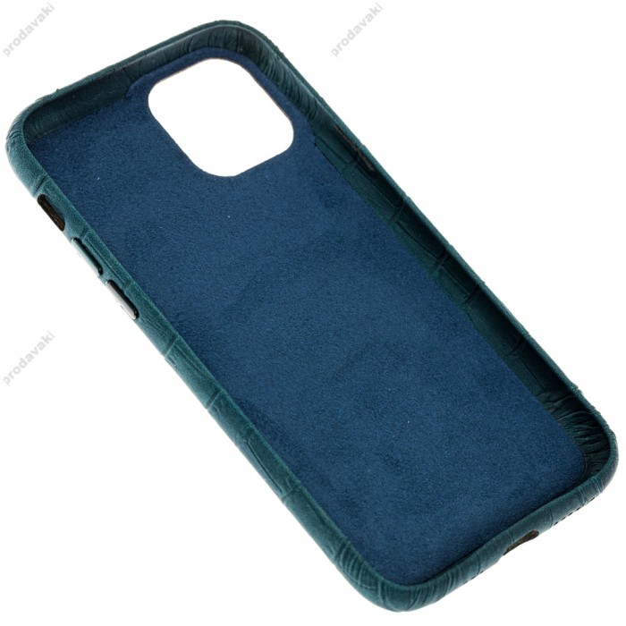 Чохол для iPhone 11 Pro Leather croco full зелений