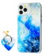 Чохол для iPhone 11 Pro блискітки print + popsocket "небо"