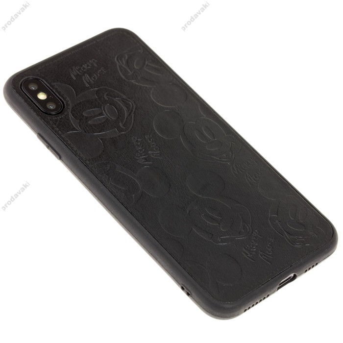 Чохол для iPhone 11 Pro Mickey Mouse leather рожевий
