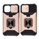 Чохол для iPhone 11 Pro Ring Card удароміцний рожево-золотистий