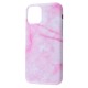 Чохол для iPhone 11 Pro Design Mramor Glossy рожевий