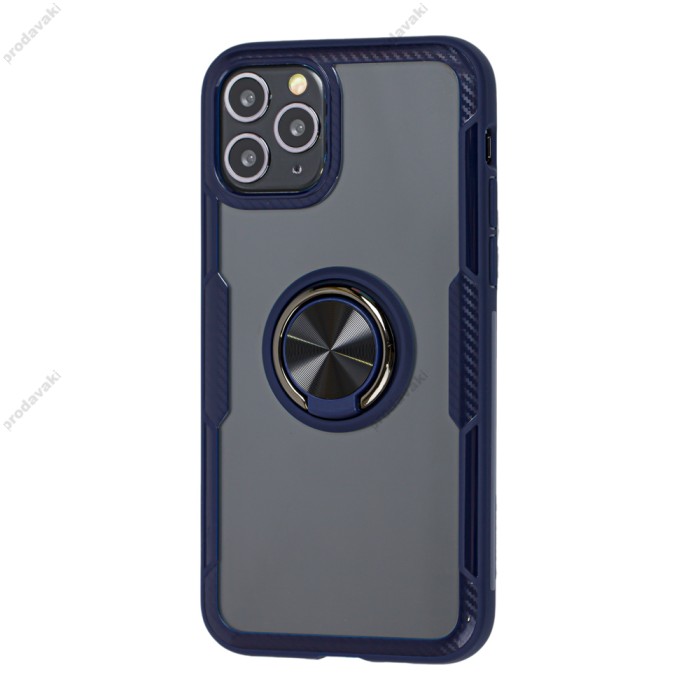 Чохол для iPhone 11 Pro Carbon Gradient Hologram синій