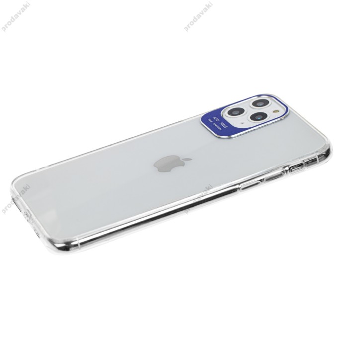Чохол для iPhone 11 Pro Max Epic clear прозрачный/синий