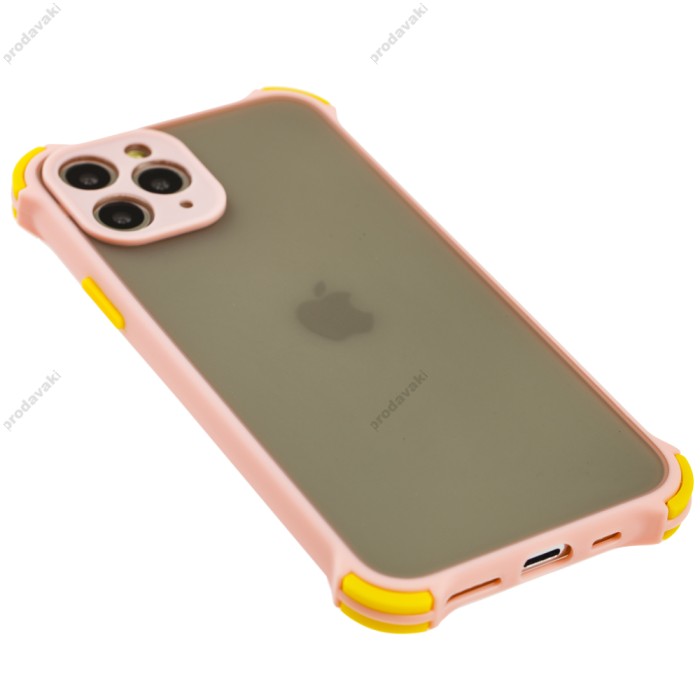 Чохол для iPhone 11 Pro Max glass LV персиковий
