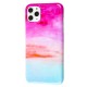 Чохол для iPhone 11 Pro Max Design Mramor Glossy рожево-блакитний