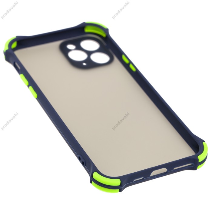 Чохол для iPhone 11 Pro Max glass LV бірюзовий