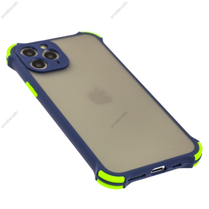 Чохол для iPhone 11 Pro Max glass LV бірюзовий