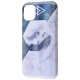 Чохол для iPhone 11 Pro Design Mramor Benzo біло-зелений