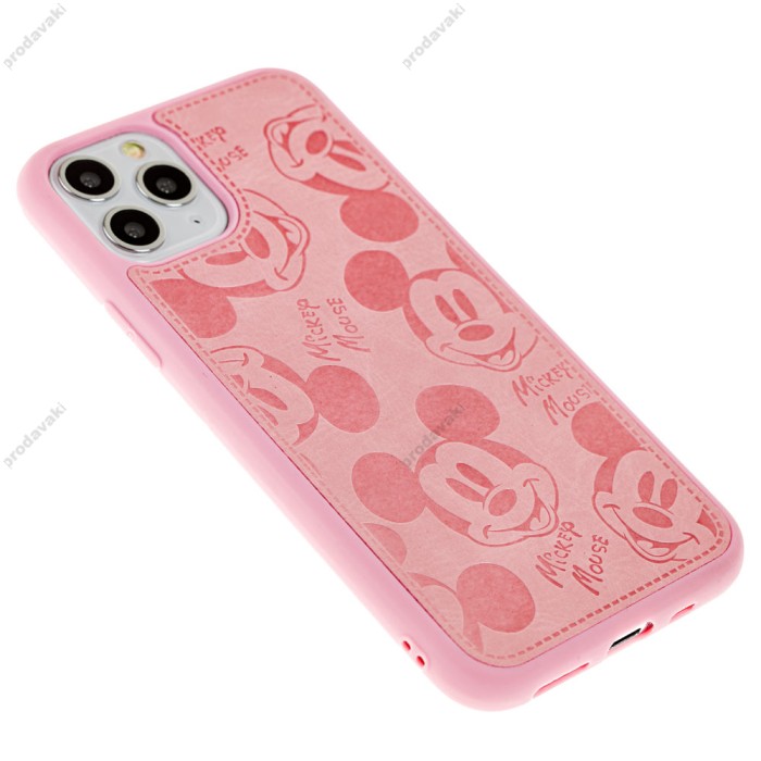 Чохол для iPhone 11 Pro Mickey Mouse leather білий