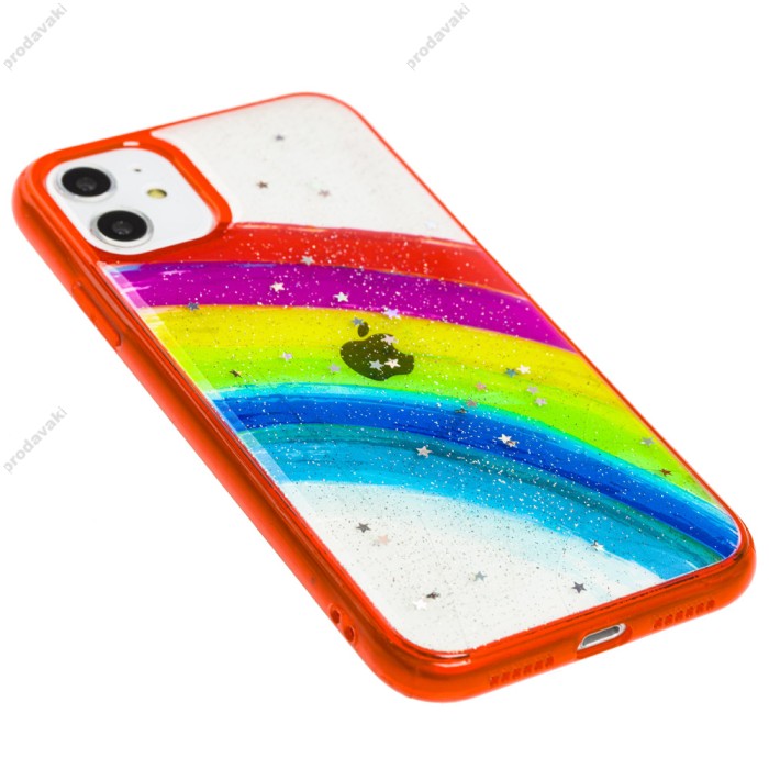 Чохол для iPhone 11 Pro Ambre Fashion сріблястий / малиновий