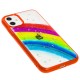Чохол для iPhone 11 Pro Ambre Fashion сріблястий / малиновий