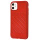 Чохол для iPhone 11 off-white leather червоний