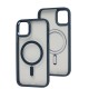 Чохол для iPhone 11 Berlia Color Metal MagSafe blue
