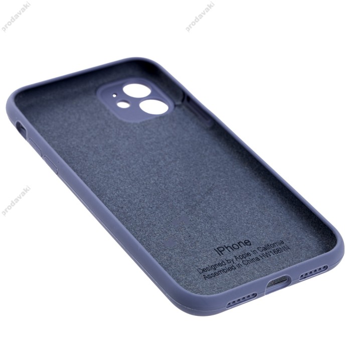 Чохол для iPhone 11 Silicone Full camera lavender gray