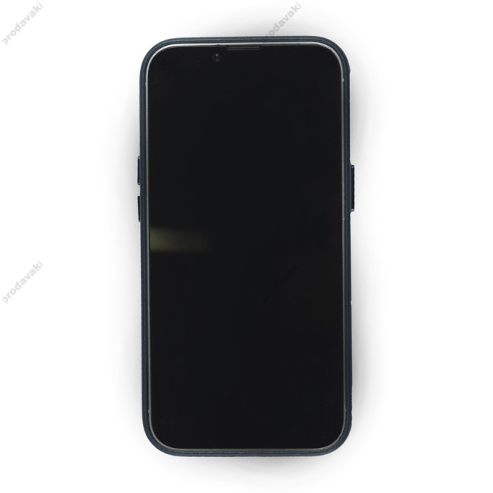 Чохол для iPhone 13 Leather classic Full MagSafe indigo blue