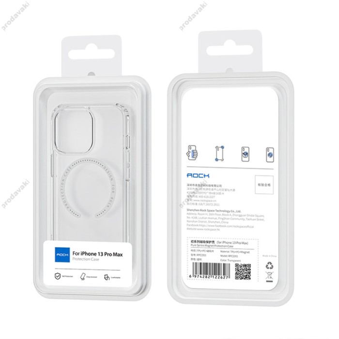 Чохол для iPhone 13 Rock Pure Magnet прозорий