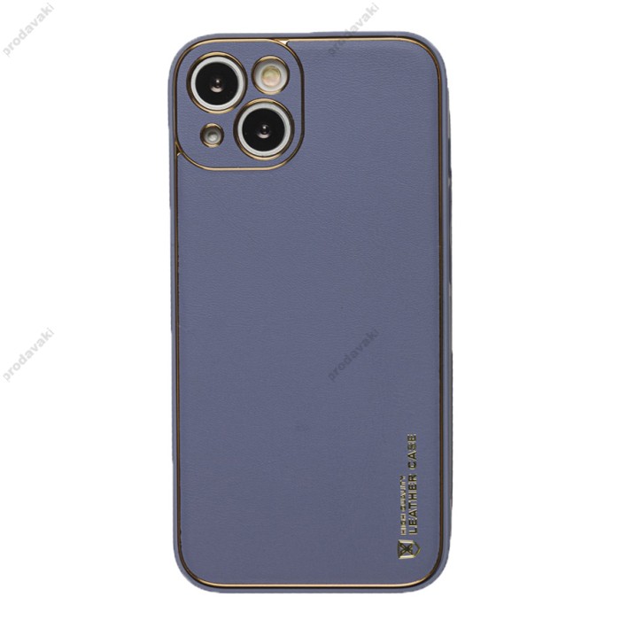 Чохол для iPhone 13 Leather Xshield lavender gray