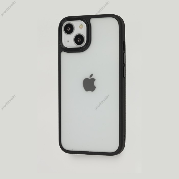Чохол для iPhone 13 Shadow Matte Metal Buttons чорний