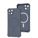 Чохол для iPhone 13 WAVE Silk Touch WXD MagSafe gray