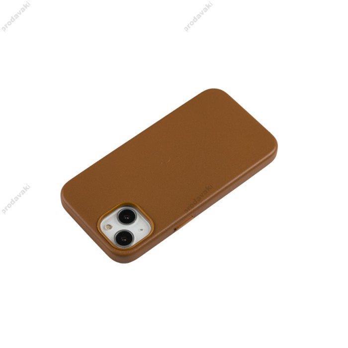 Чохол для iPhone 13 Leather classic Full MagSafe brown