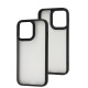 Чохол для iPhone 13 Pro Shadow Matte Metal Buttons чорний