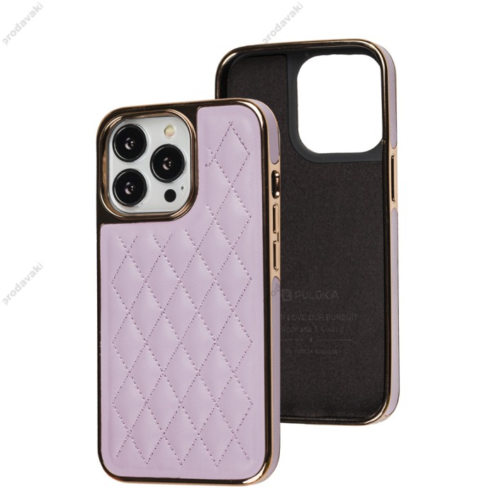 Чохол для iPhone 13 Pro Puloka leather case purple