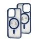 Чохол для iPhone 13 Pro Metal Bezel MagSafe синій