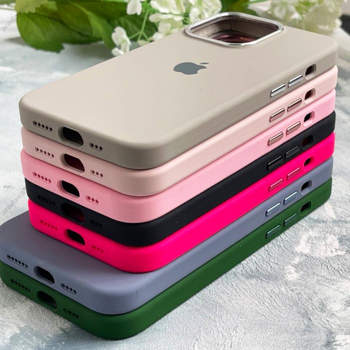 Чохол для iPhone 13 Pro Max Silicone case pink sand