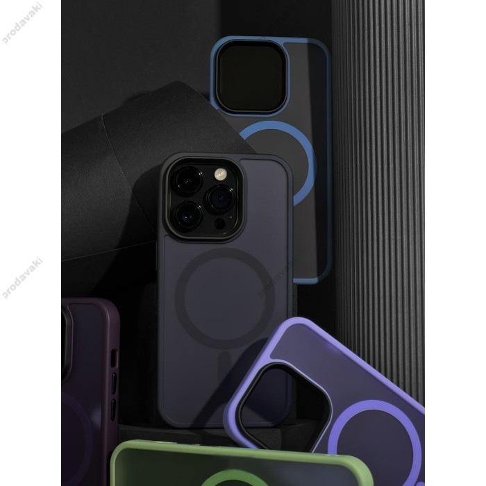 Чохол для iPhone 13 Pro Max WAVE Matte Insane MagSafe midnight blue