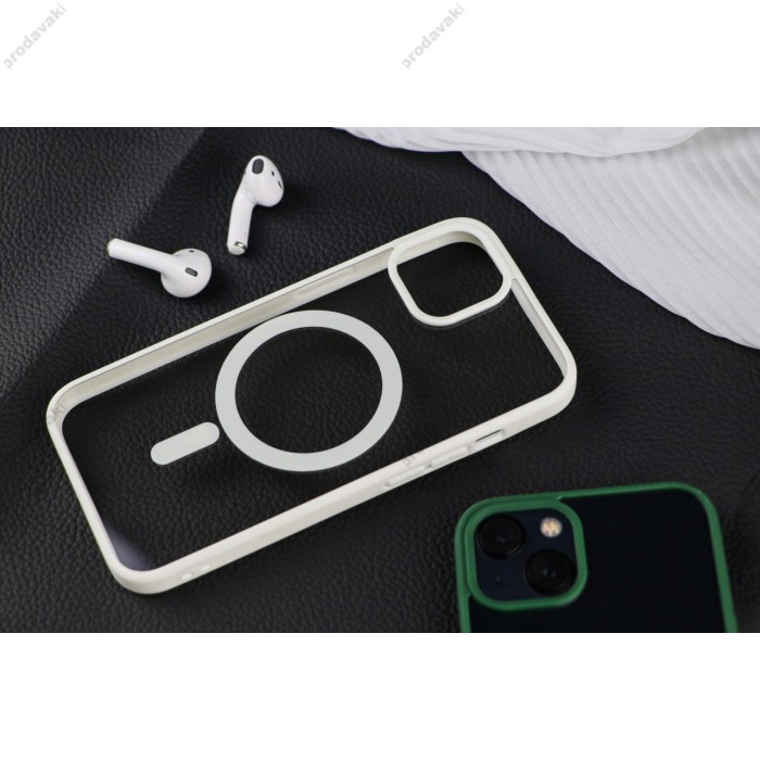Чохол для iPhone 13 Pro Max Color MagSafe зелений