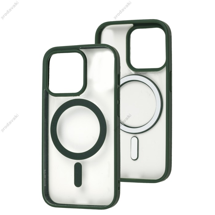 Чохол для iPhone 13 Pro Max Color MagSafe зелений